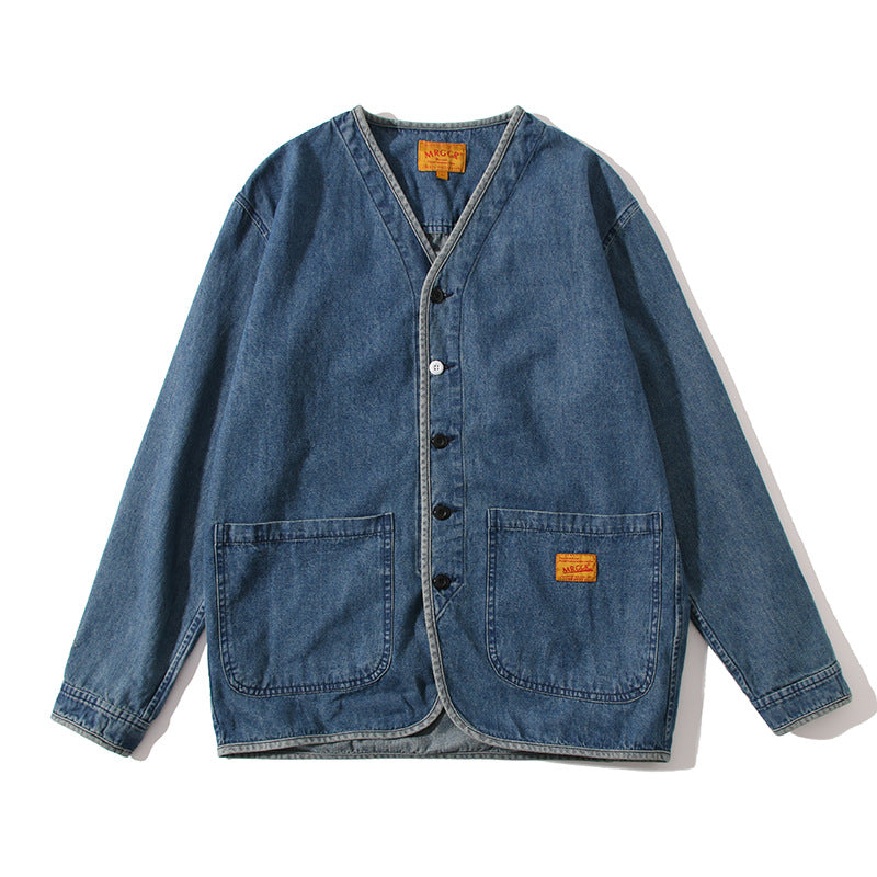 COLORED BUTTON DENIM JACKET W893