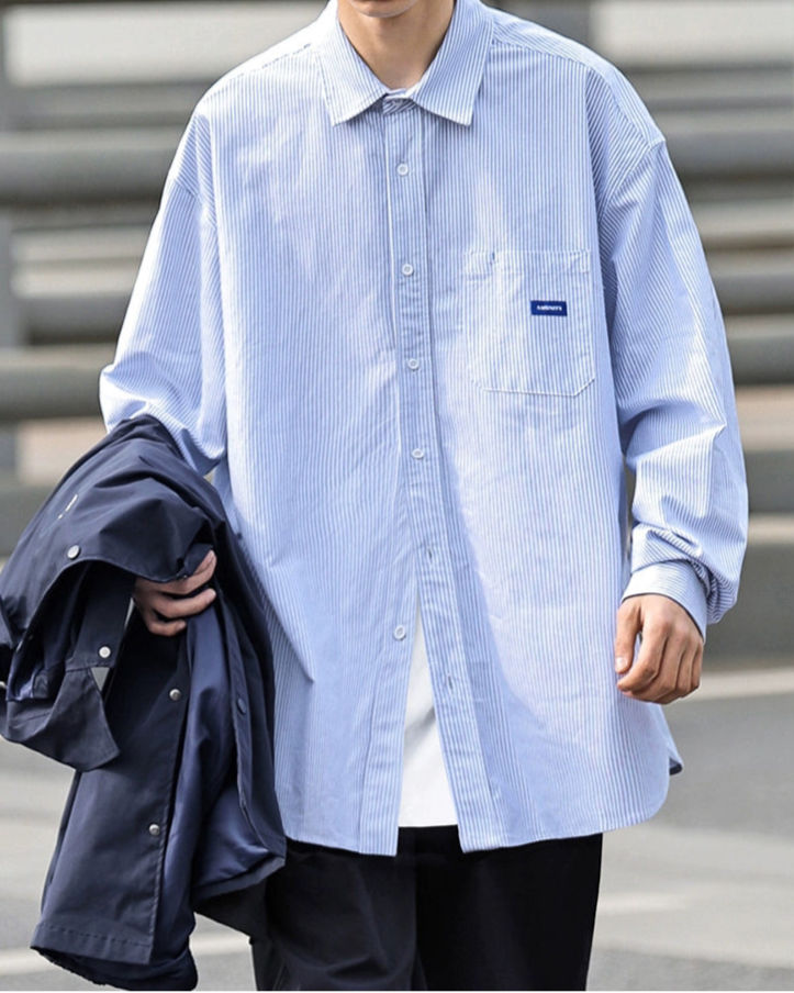 CASUAL STRIPE SHIRT W1418