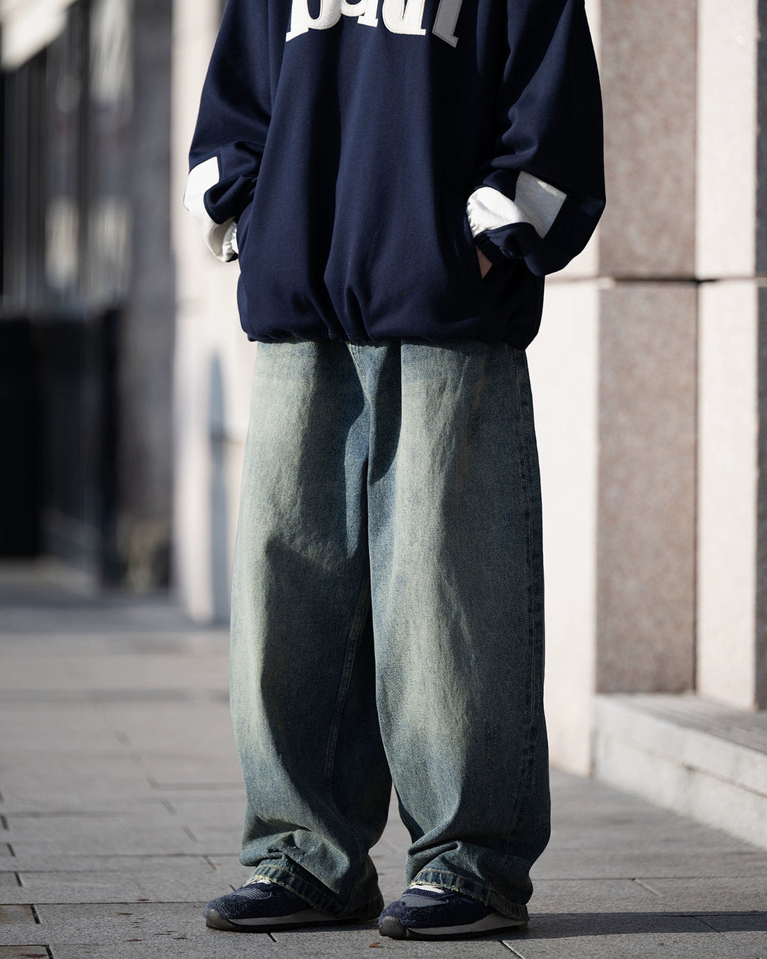 VINTAGE WIDE DENIM PANTS W1484
