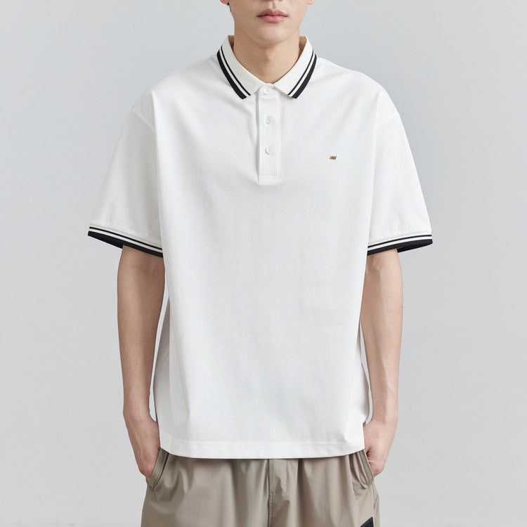 MOSS STITCH LOOSE POLO SHIRT W1148