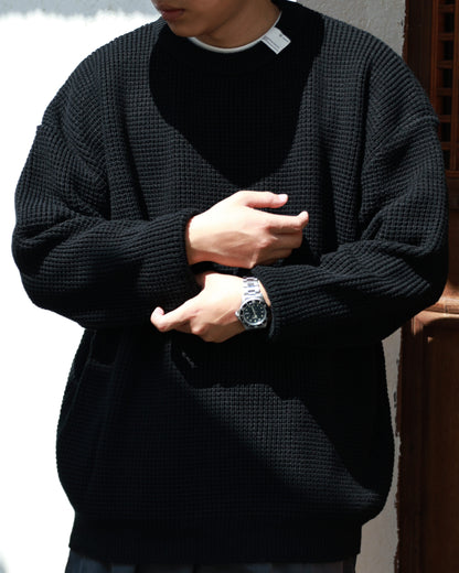 WOOL BLEND WAFFLE KNIT W1549