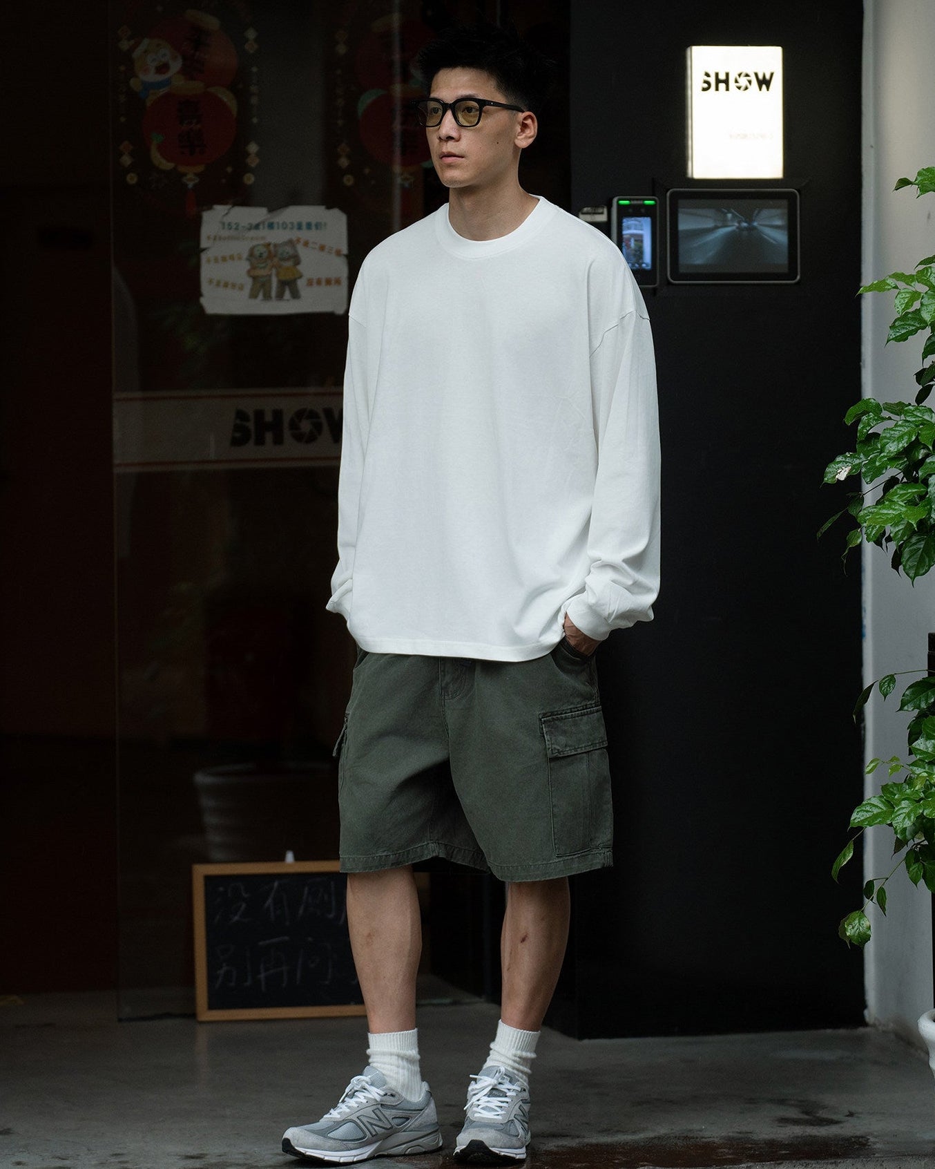 COTTON OVERSIZED LONG TEE W1547