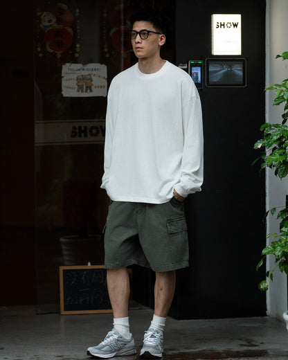 COTTON OVERSIZED LONG TEE W1547