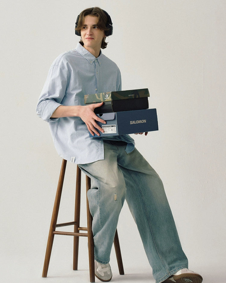 STRIPE BUTTON-DOWN SHIRTS W1477