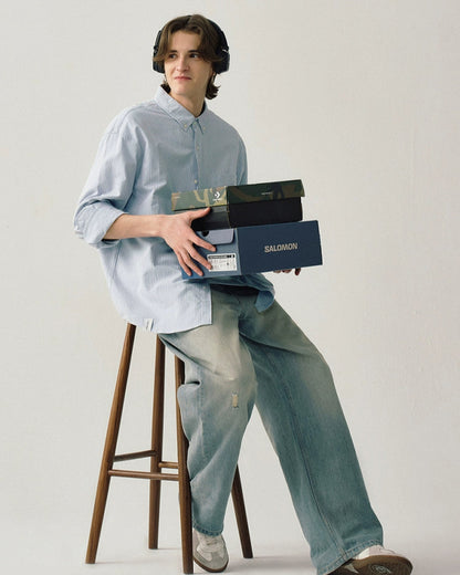 STRIPE BUTTON-DOWN SHIRTS W1477
