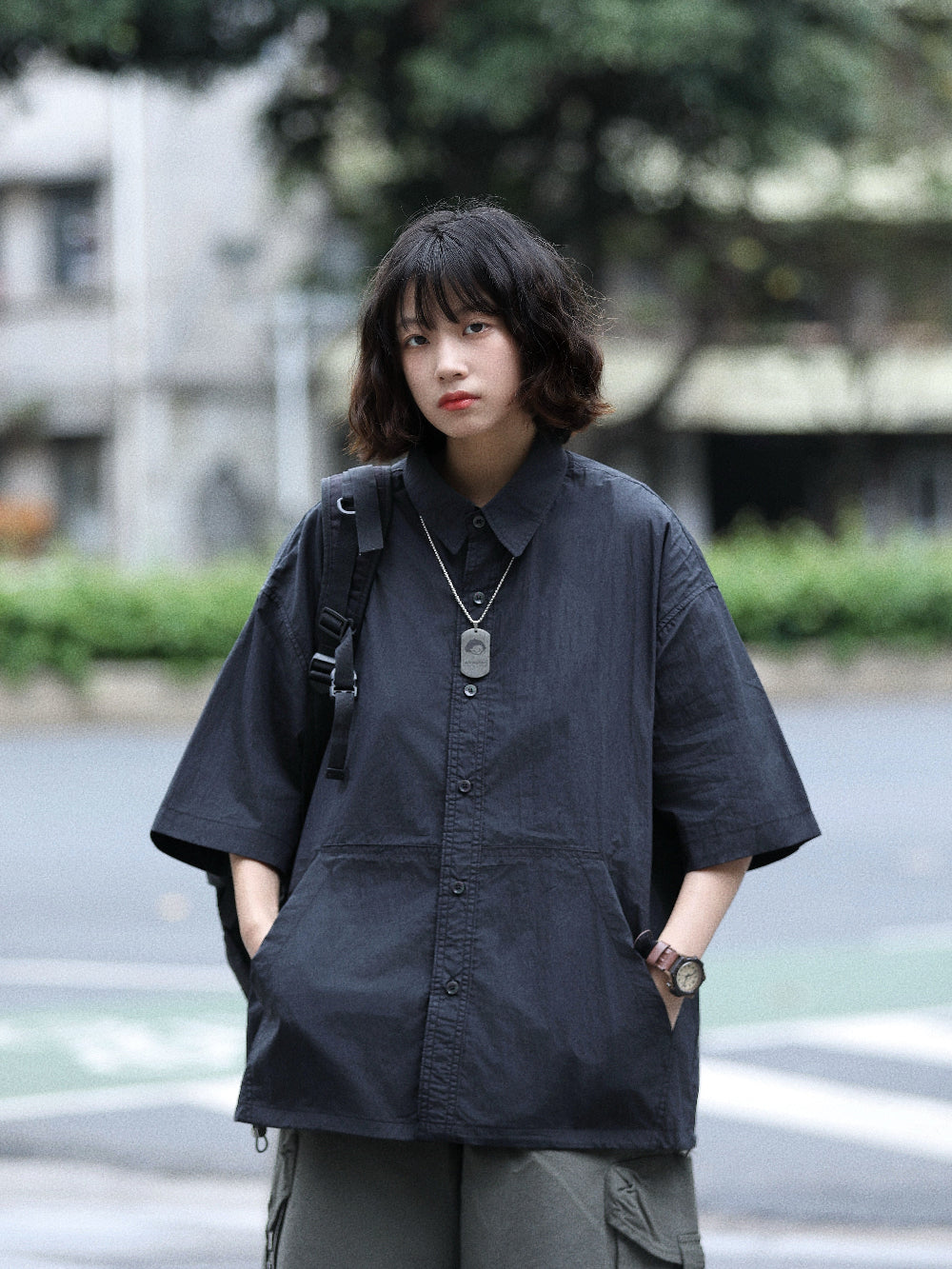 OVERSIZED SHORT SLEEVE SHIRTS W1721