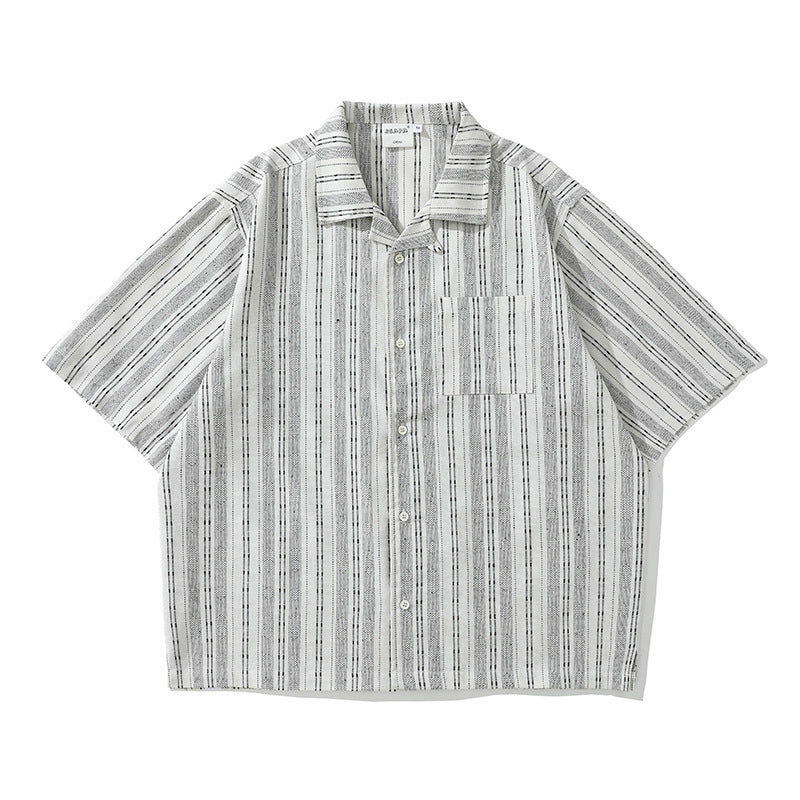 STRIPE SHORT SLEEVE SHIRTS W1113