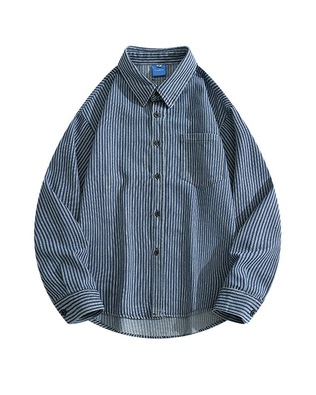 STRIPE RELAXED SHIRTS W1509