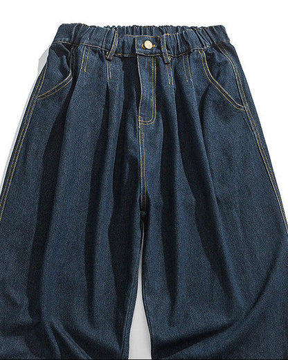 TUCK WAIST DENIM PANTS W1587