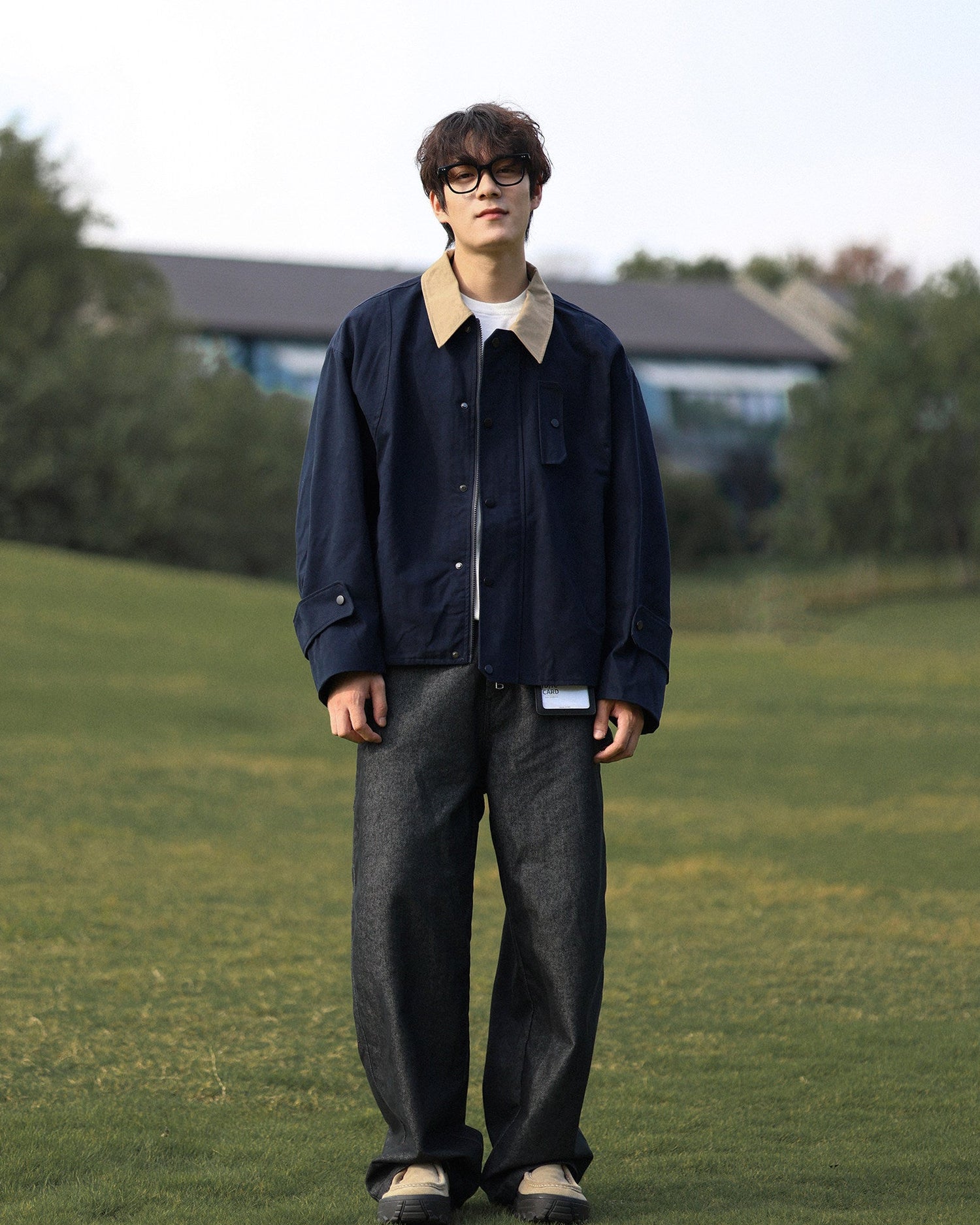 CONTRAST COLLAR UTILITY JACKET W1577