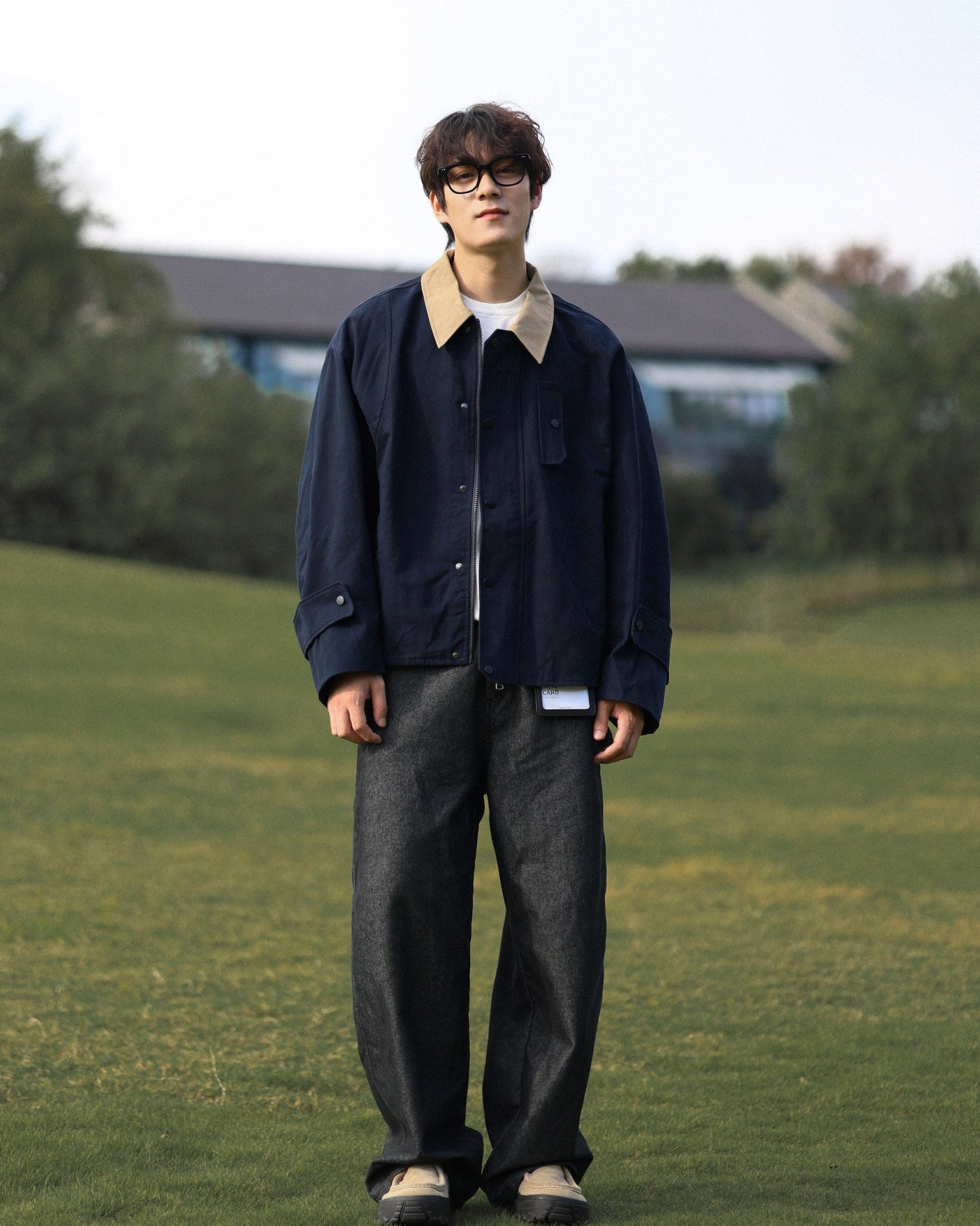 CONTRAST COLLAR UTILITY JACKET W1577