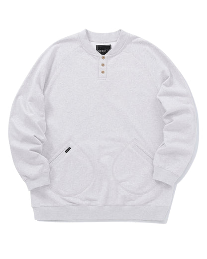 HENLEY FLEECE SWEATSHIRT W1559
