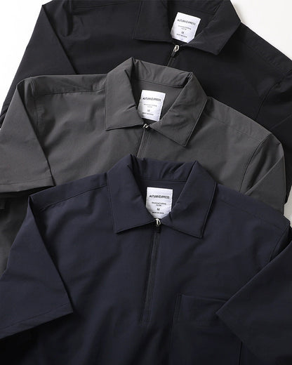 NYLON STRETCH ZIP-UP T‑SHIRTS W1458
