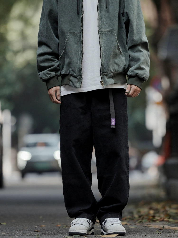 GARMENT DYED WIDE CHINO PANTS W1515