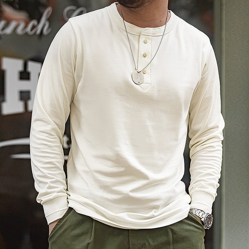 HEAVYWEIGHT HENLEY T-SHIRT W986