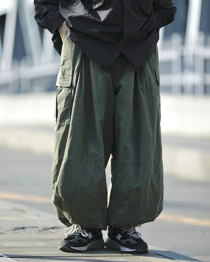 OVERSIZED WIDE CARGO PANTS W1476
