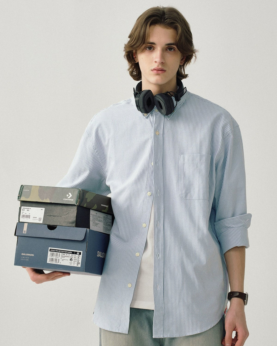 STRIPE BUTTON-DOWN SHIRTS W1477