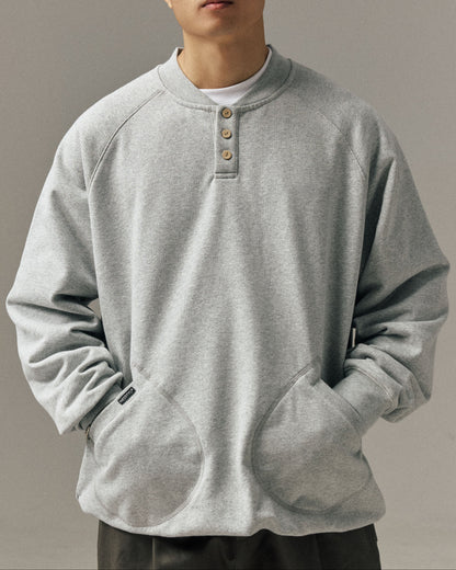HENLEY FLEECE SWEATSHIRT W1559
