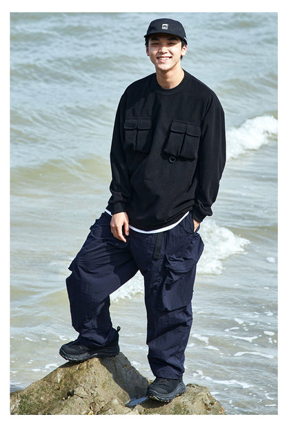 OVER POKET NYLON CARGO PANTS W248