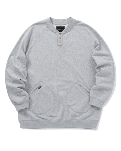 HENLEY FLEECE SWEATSHIRT W1559