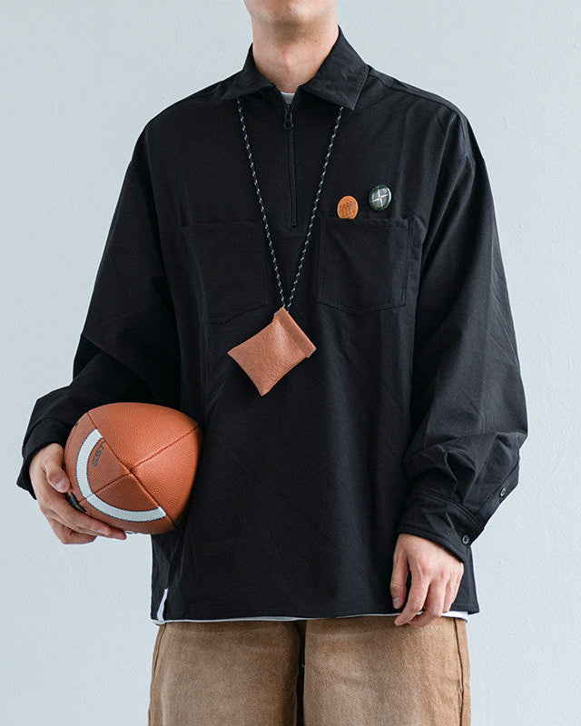 HALF ZIP PULLOVER SHIRT W1586