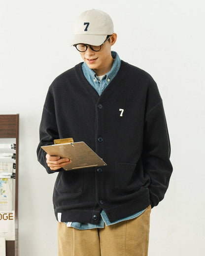 COTTON POLY WAFFLE CARDIGAN W1506