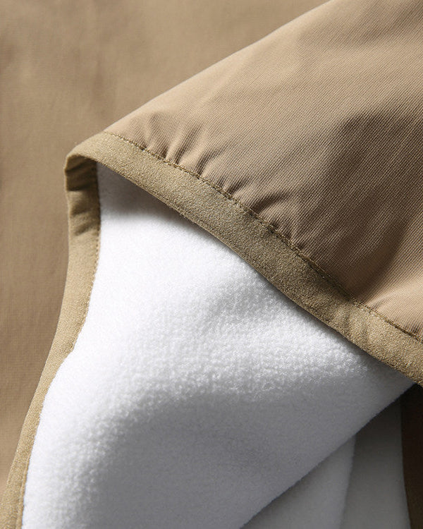 FLEECE LINED V-NECK JACKET W1575