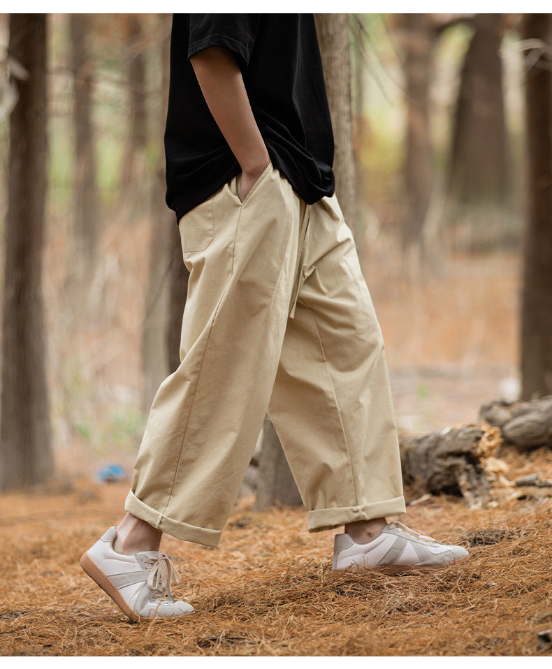 ROLL UP TUCK CHINO PANTS W316