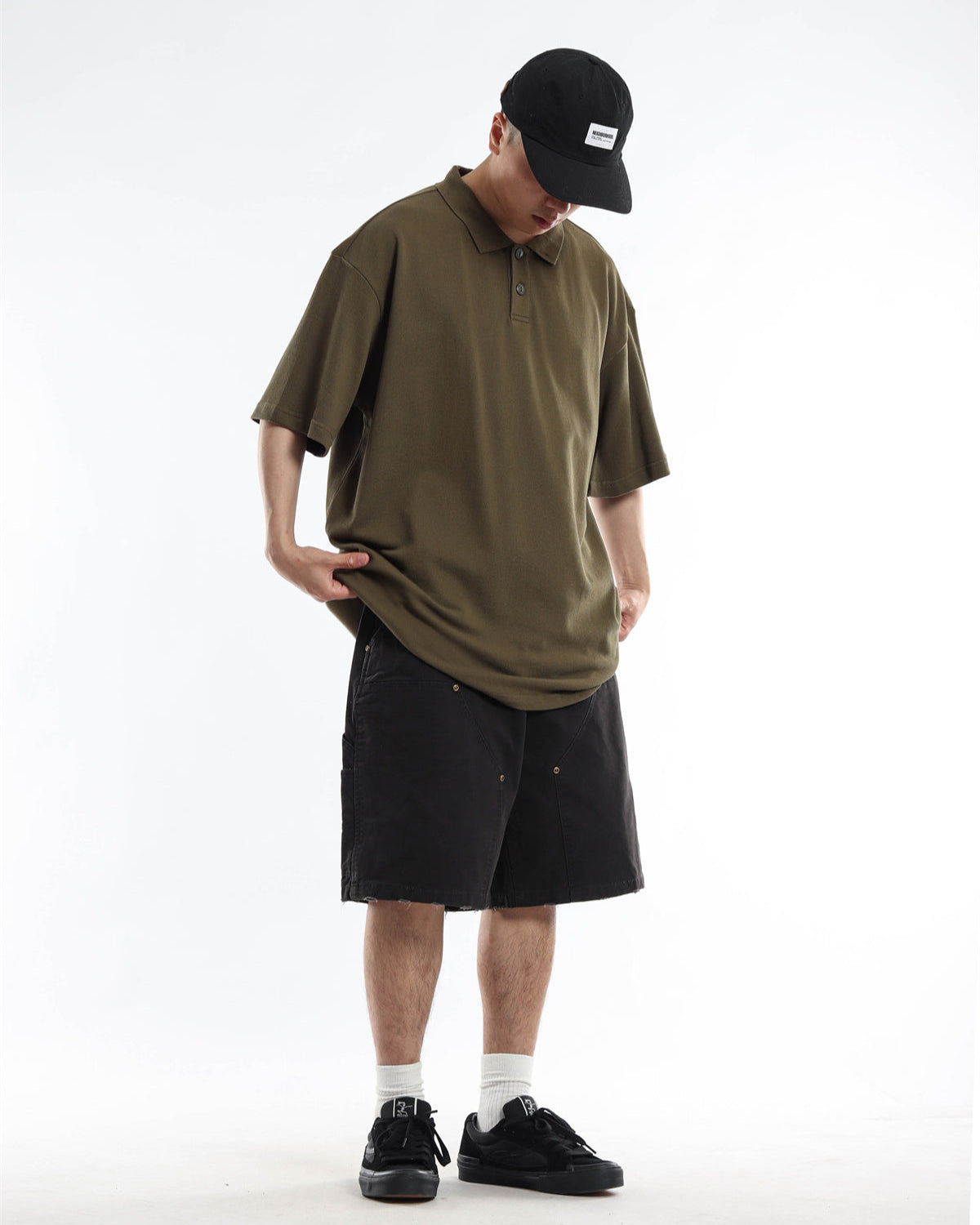 HEAVYWEIGHT TEXTURED RELAX POLOSHIRTS W1464