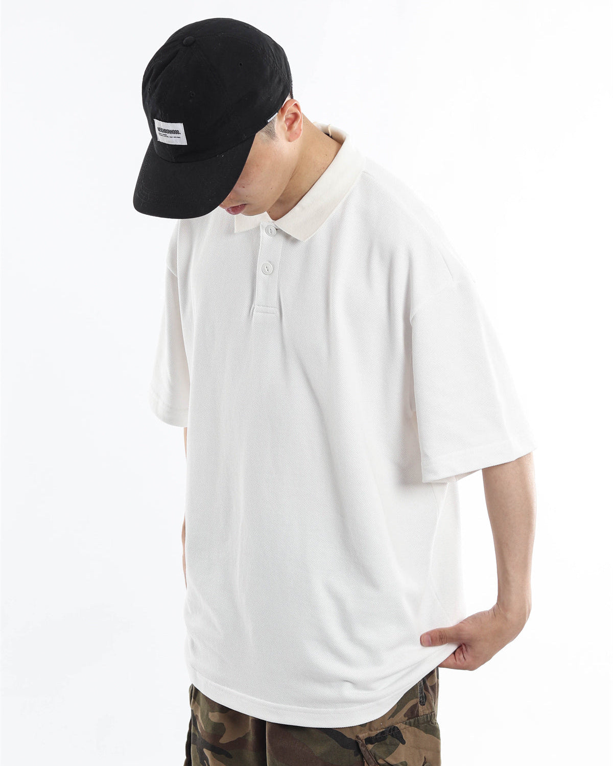 HEAVYWEIGHT TEXTURED RELAX POLOSHIRTS W1464