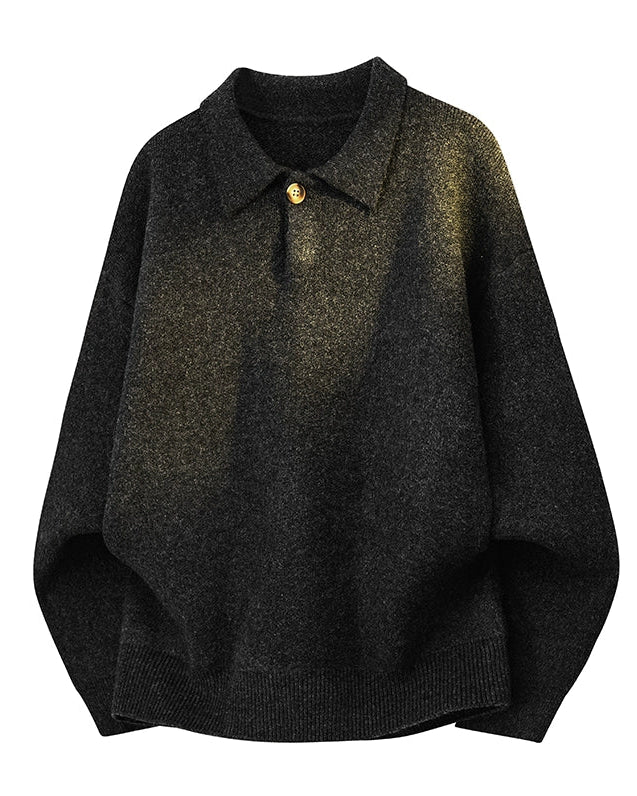 SOFT TOUCH BUTTON COLLAR KNIT W1512
