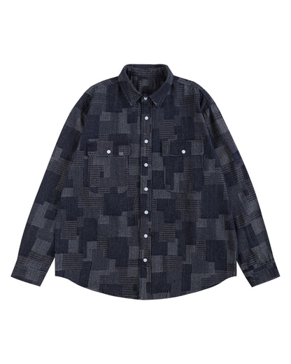 PATCHWORK PATTERN SHIRTS W1485