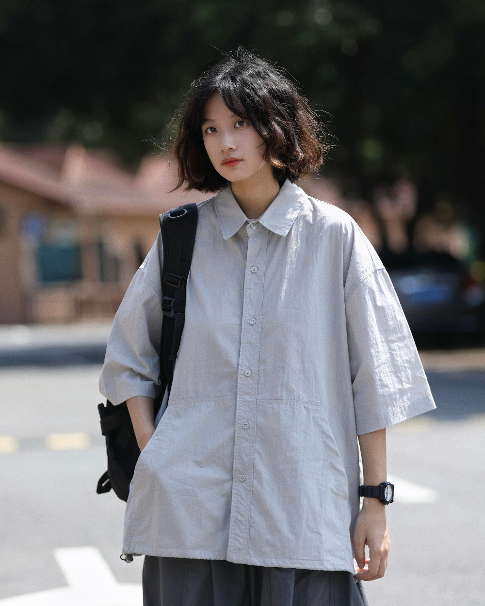OVERSIZED SHORT SLEEVE SHIRTS W1721