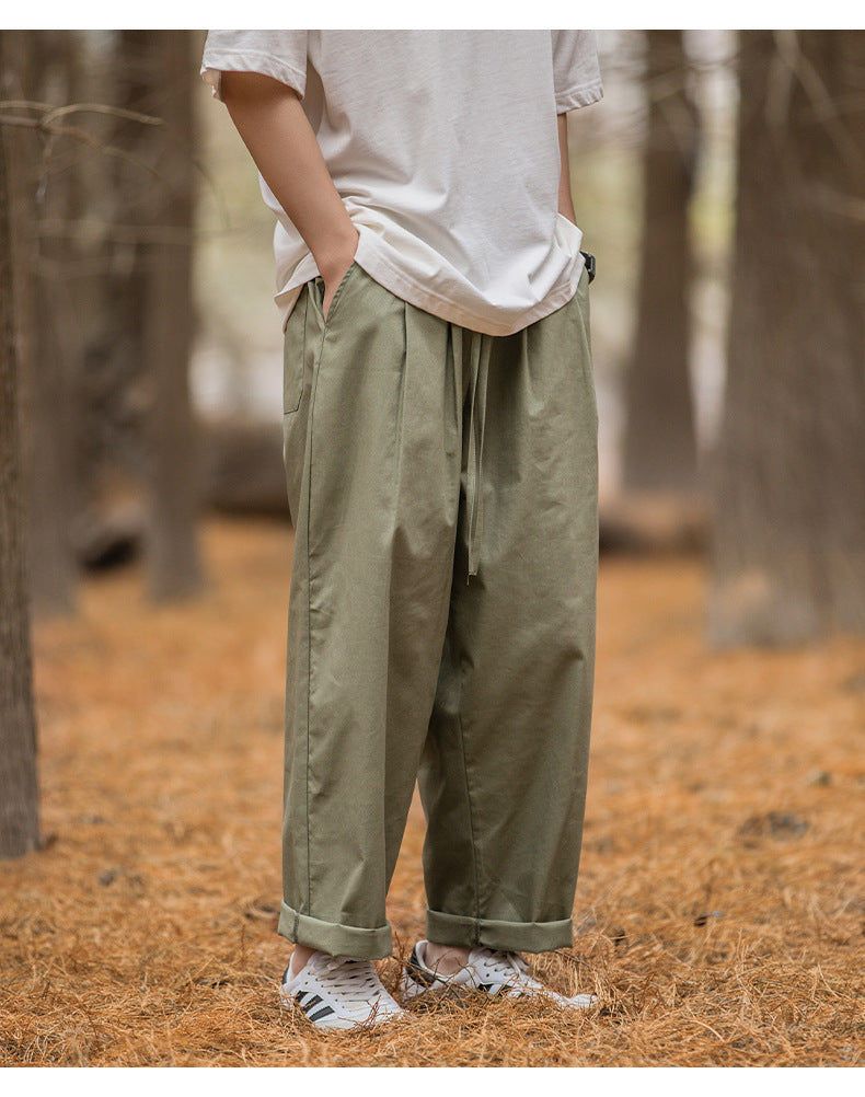 ROLL UP TUCK CHINO PANTS W316