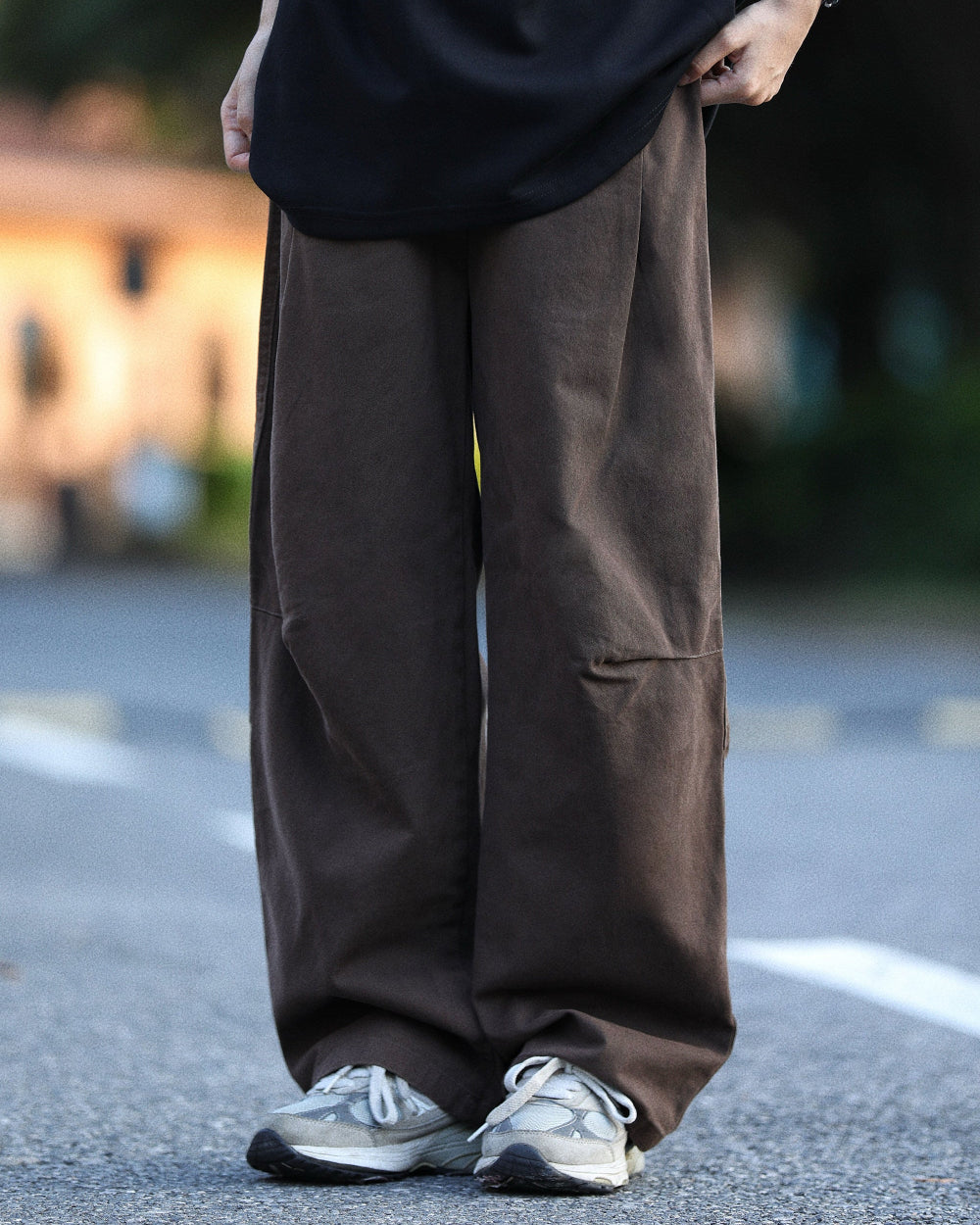 COTTON WIDE EASY PANTS W1723
