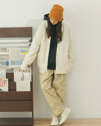 COTTON POLY WAFFLE CARDIGAN W1506