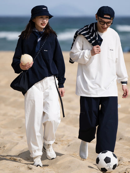 POCKET EMBROIDERY LONG TEE W1495