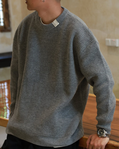 WOOL BLEND WAFFLE KNIT W1549