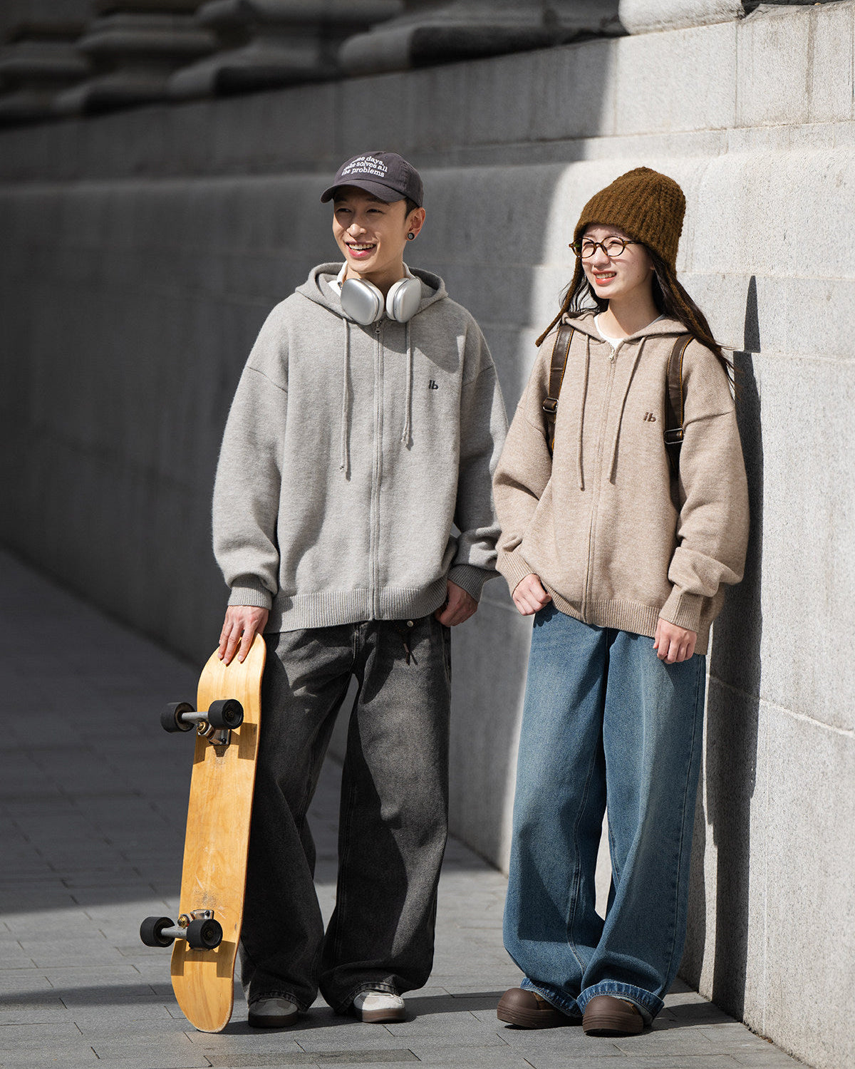 ZIP KNIT HOODIE W1536