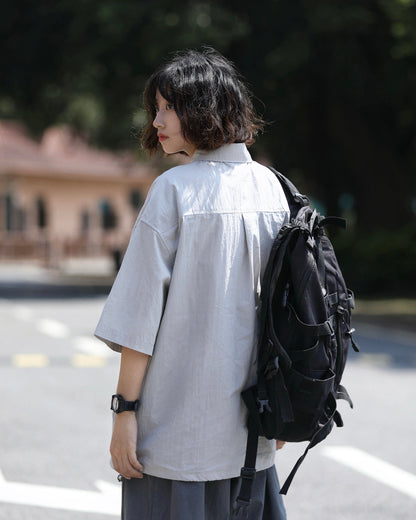 OVERSIZED SHORT SLEEVE SHIRTS W1721