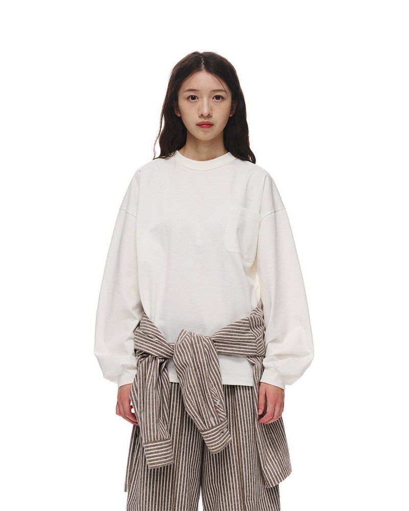 POCKET OVERSIZE LONG TEE W1580