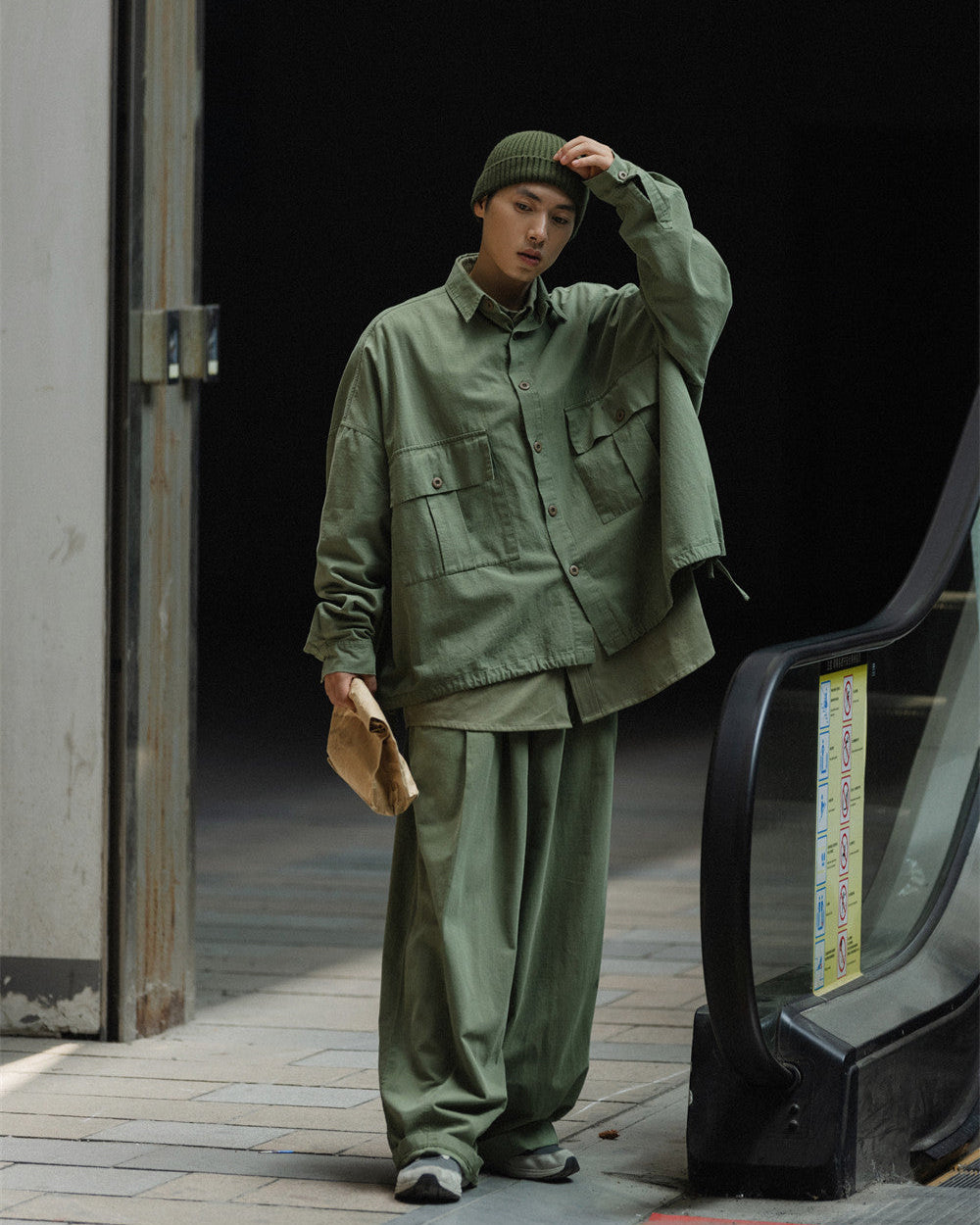 COTTON UTILITY DRAWSTRING SHIRTS W1564