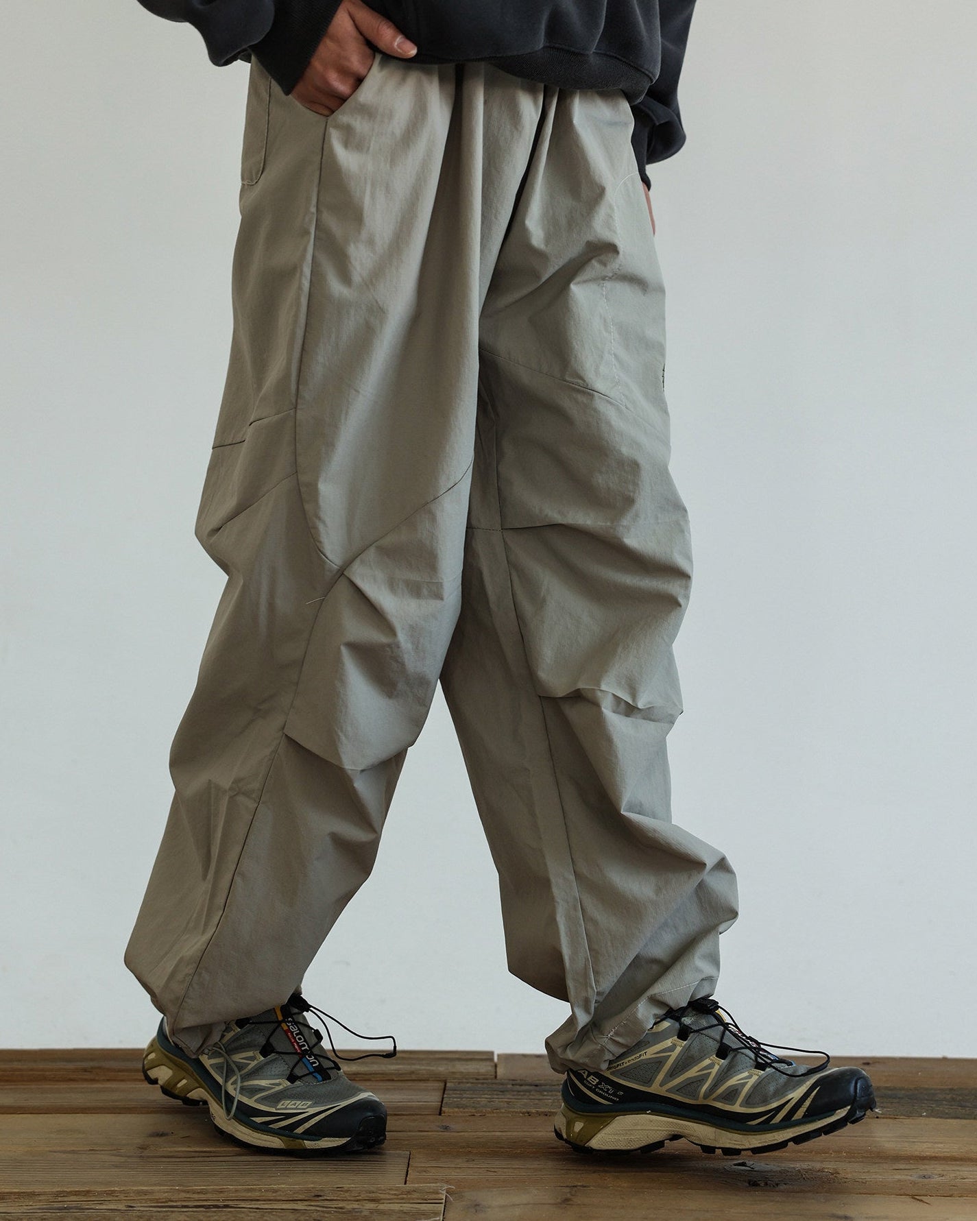 NYLON ZIP CARGO PANTS W1598