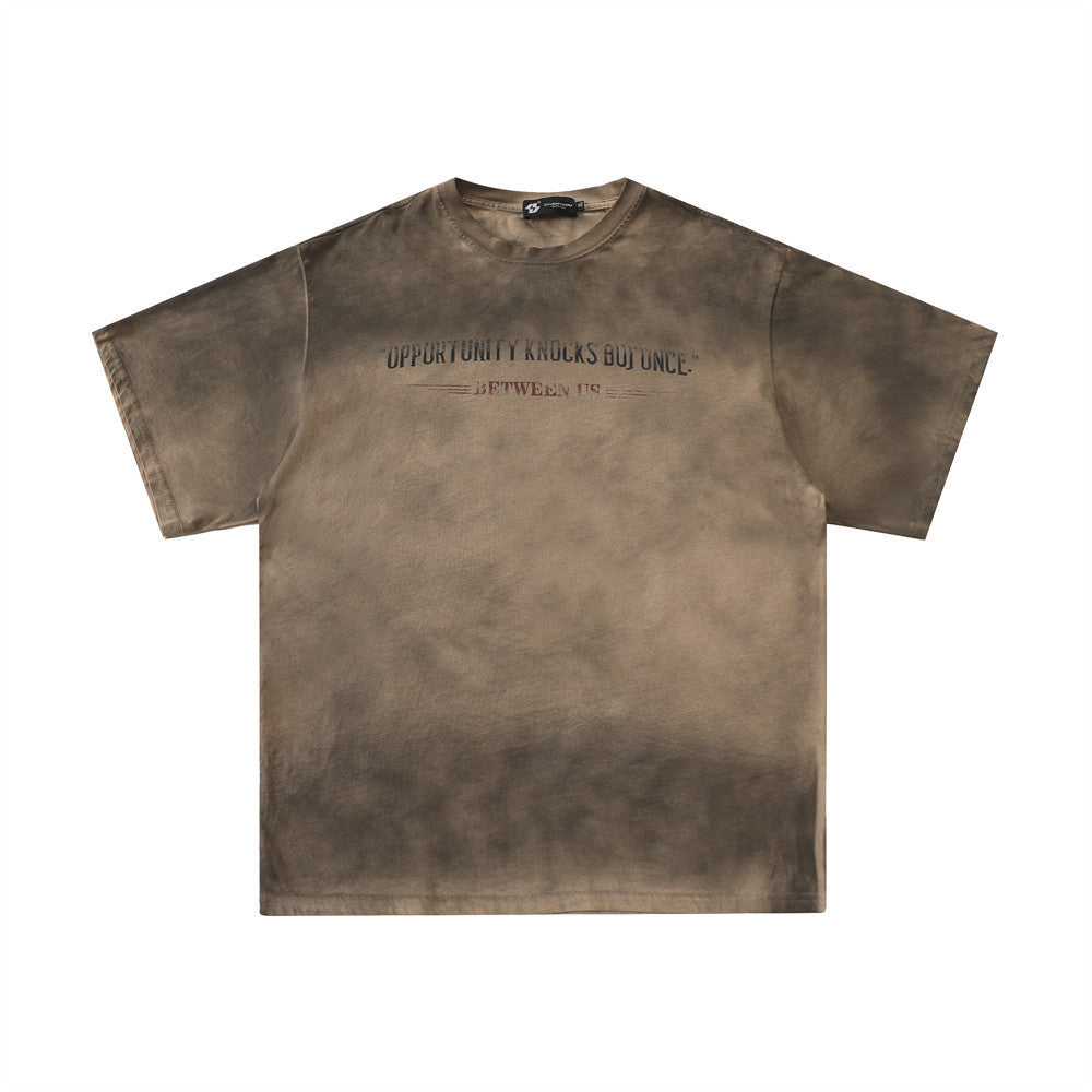 DISTRESSED WASH T-SHIR W1108