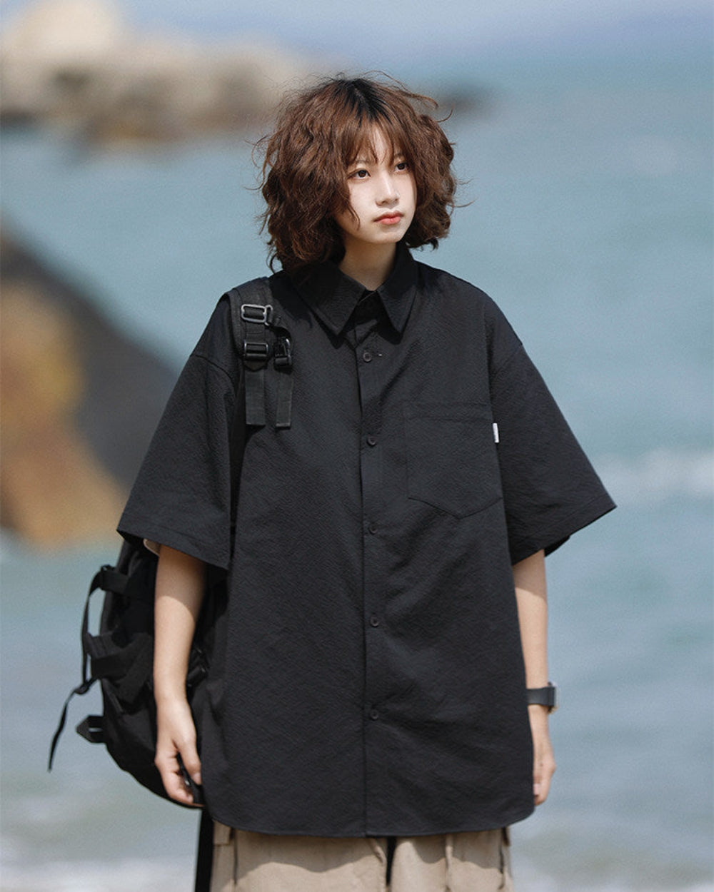 BASIC LOOSE SHIRTS W1753
