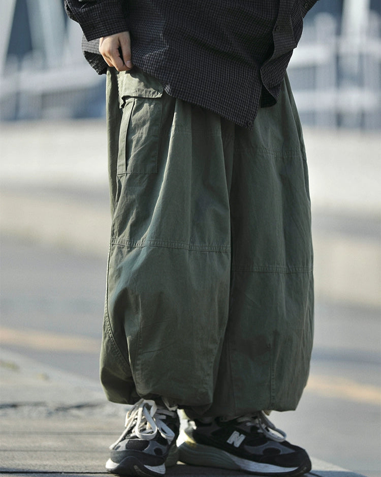 OVERSIZED WIDE CARGO PANTS W1476
