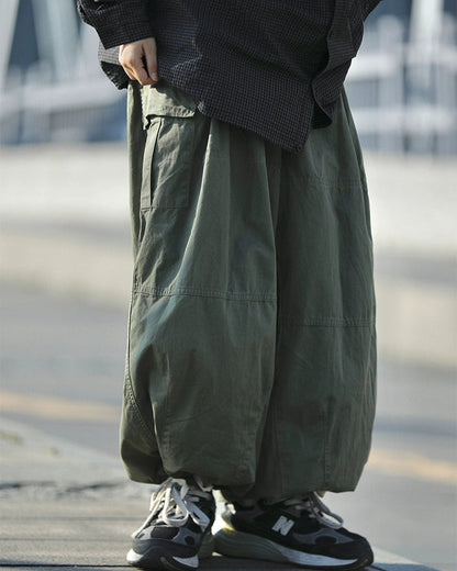 OVERSIZED WIDE CARGO PANTS W1476