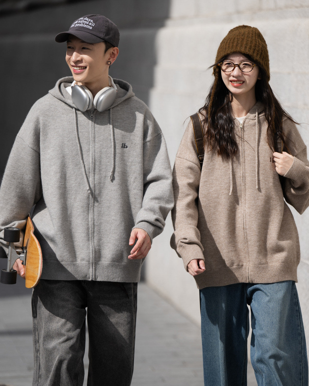 ZIP KNIT HOODIE W1536