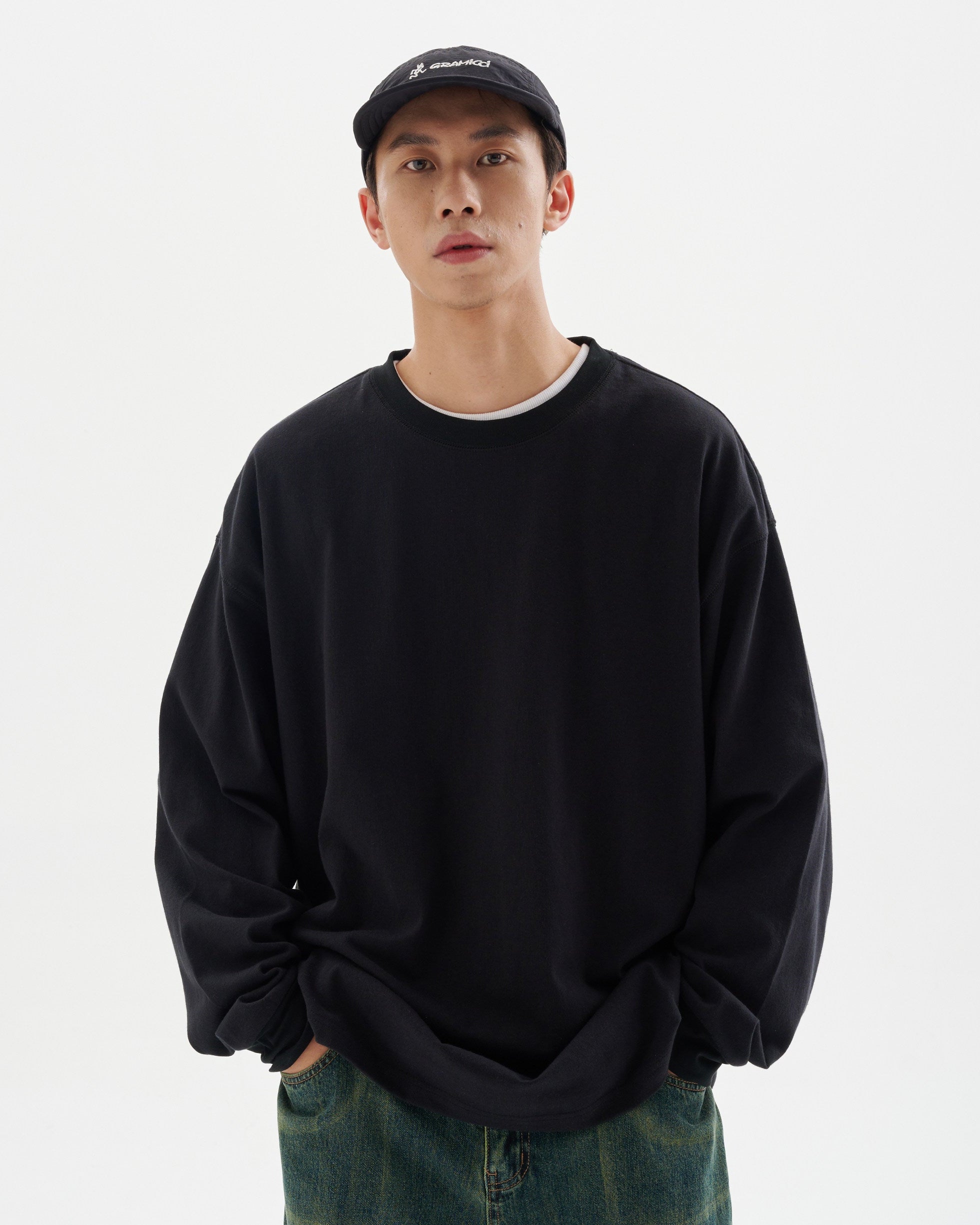 HEAVY COTTON LONG TEE W1545