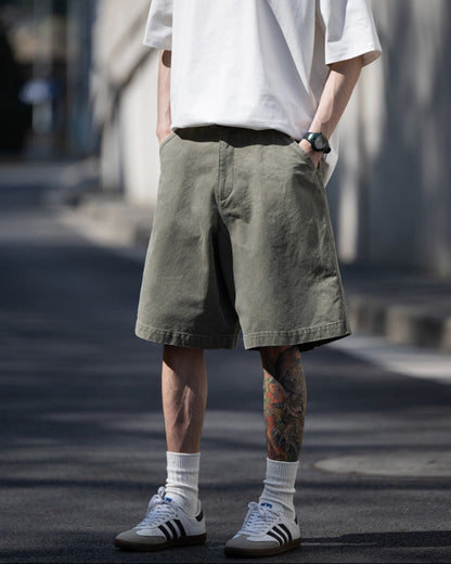 COTTON WIDE WORK SHORTS W1731